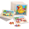 Colorful wooden DIY bean puzzle house jigsaw puzzle toy, trendy handmade bean puzzle board Item Picture